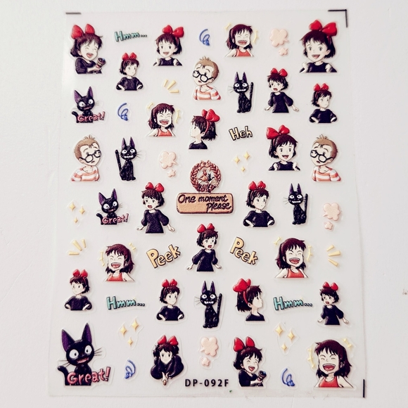 ⭐4/$15 Kiki's Delivery Service 5D Embossed Nail Art Stickers - Picture 2 of 5